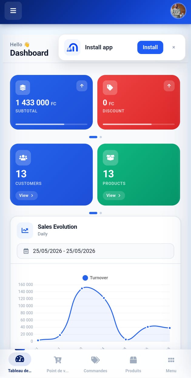 MEGA POS Dashboard
